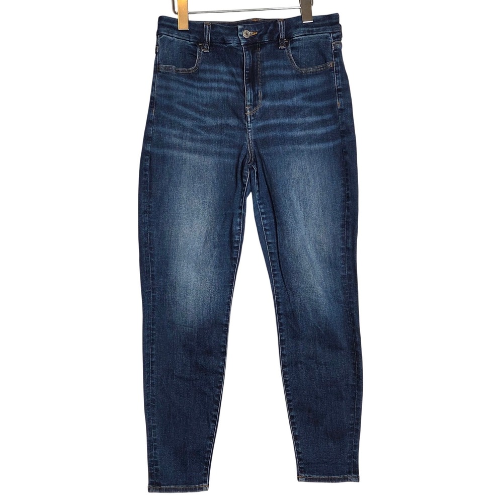 American Eagle Next Level Stretch High Rise Skinny Jeans Dark Wash Size 8 Short